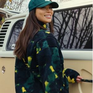 🪾 NWT TENTREE  Kincaid Full Snap Relax Bonded Sherpa Fleece Snap Jacket Sz L